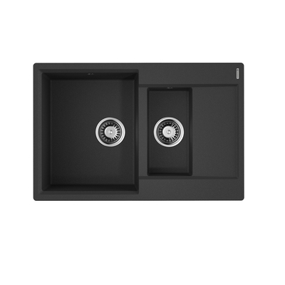 OMOIKIRI Daisen 78-2-BL Artgranit/черный Мойка