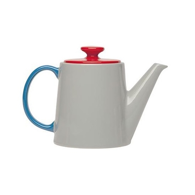 Serax Мой заварочный чайник, серый, красная крышка, синяя ручка, d11 – h13.5cm – 1,2 л.